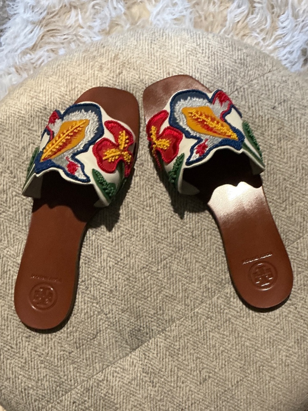 Tory Burch floral sandals
